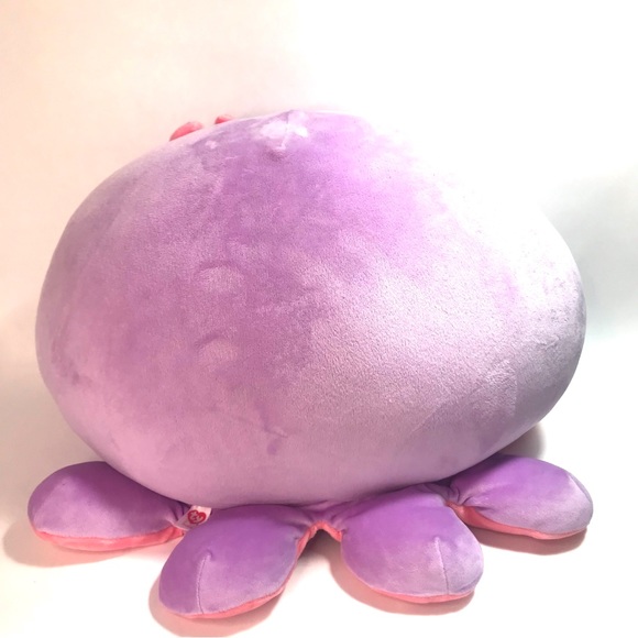 Ty Purple Plush Stuffed Animal Octavia Octopus Squishy Beanie 10" - Picture 2 of 12
